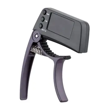 

Capo Tuner Bass Band Violin Guitar Tuner Metronome Durable 2 in 1 Clip Ukulele