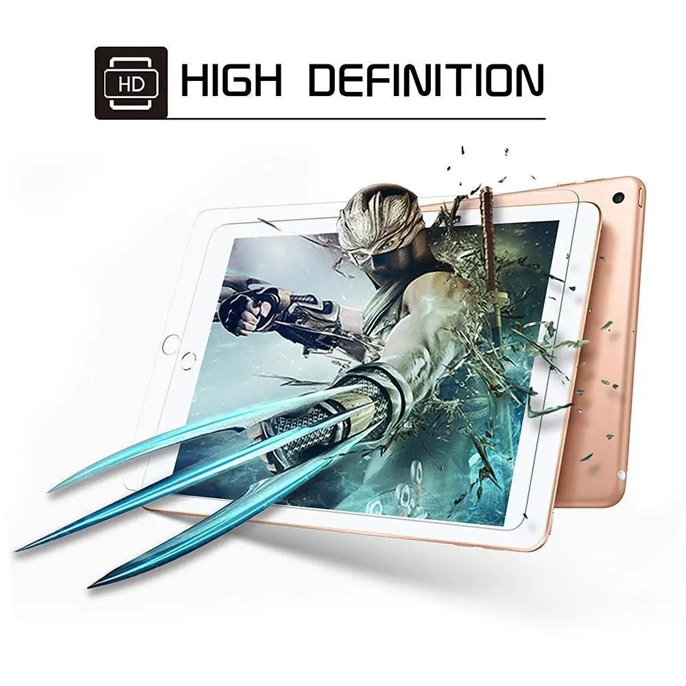 Screen Protector For iPad Pro 11 10.5 9.7 10.2 Protective Curved Edge Tempered Glass On The For iPad Air mini 2 3 4 5