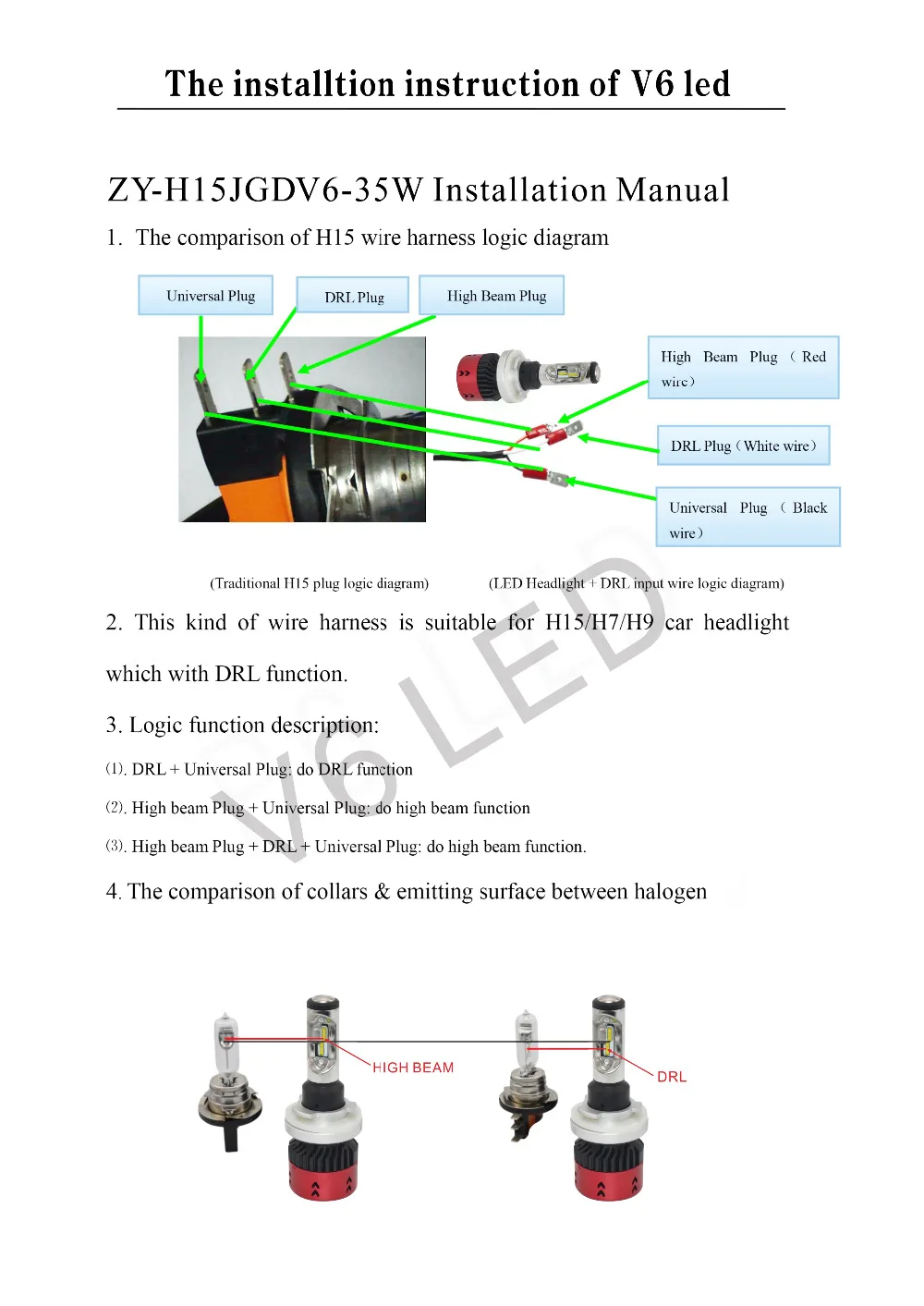 H15 led canbus led H7 H1 H11 H4 H1 авто h7 Светодиодные Автомобильные фары автомобильная лампа H15 светодиодные лампы Противотуманные фары