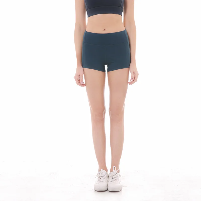 Black/Gray/Purple/Pink Women High Waist Yoga Shorts Slim Solid Fitness Jogger Sport Workout Tummy Control Gym Athletic Shorts - Цвет: C-molv