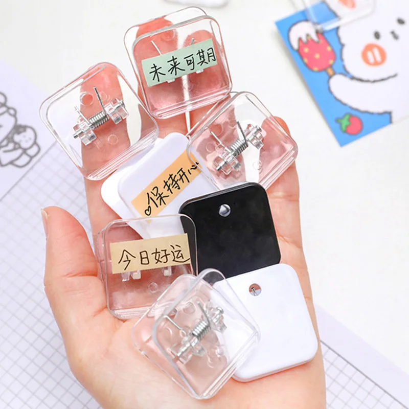 Mini Stationery Organizer Ins Simplicity Bandaid Holder Small Transparent  Visiable Masking Tape Paper Clip Holder Student Supply - AliExpress