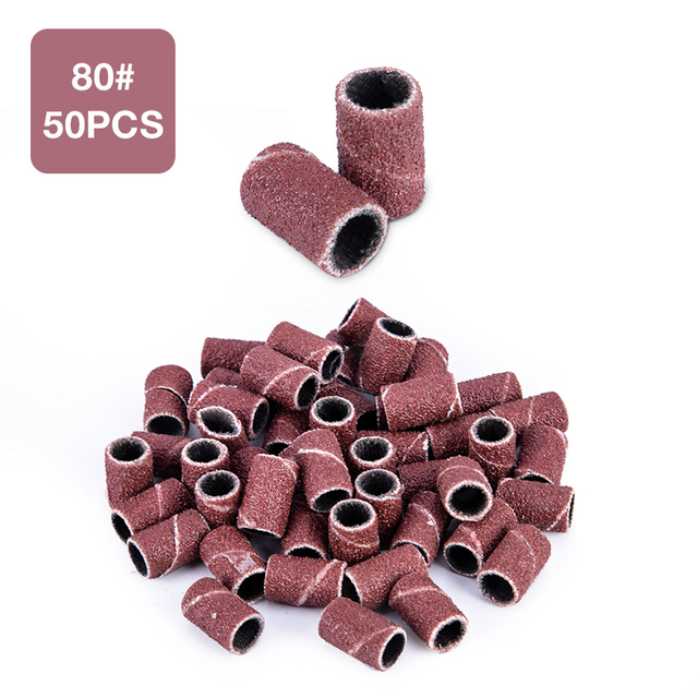 50/100PCS Nail Art Sanding Bands Accessory For Electric Nail Machine Nail Drill Bits Gel Polish Remover Tool