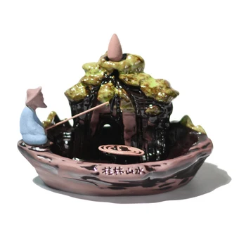 

Backflow Incense Holder Ceramic Incense Burner Incense Cones Holder Home Decoration Creative Gift --M25