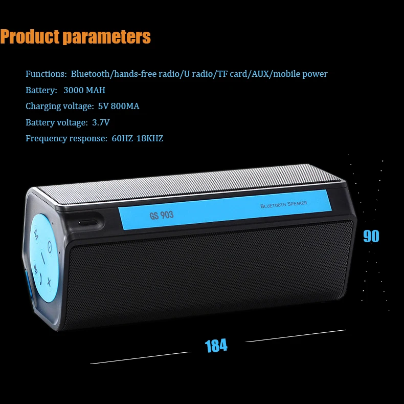 Открытый водонепроницаемый портативный Bluetooth динамик сабвуфер hands-free Вызов TF карта FM аудио воспроизведение возможность бас Музыка cente