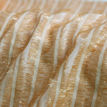 

100cm*112cm Glitter orange metallic silk fabric dance stage material for evening gown dress