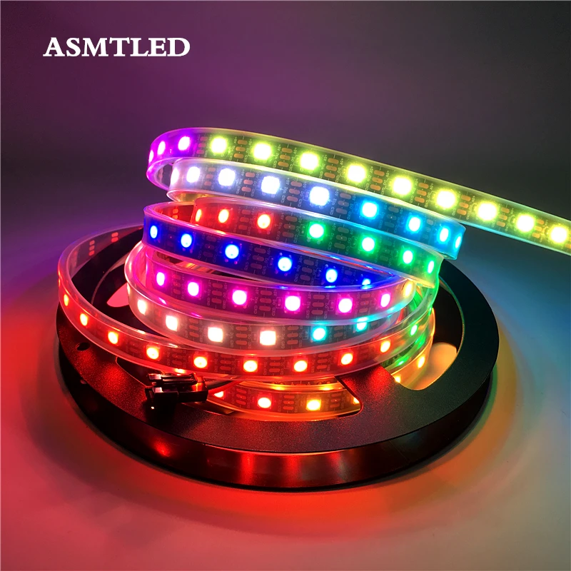 5 м в WS2812B Светодиодная лента индивидуально Адресуемая WS2812 IC умная RGB светодиодная