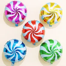 Напрямую от производителя продажи 18 дюймов круглый леденец на палочке воздушный шар из фольги Детские День рождения декоративный конфетный Фольга воздушный шар