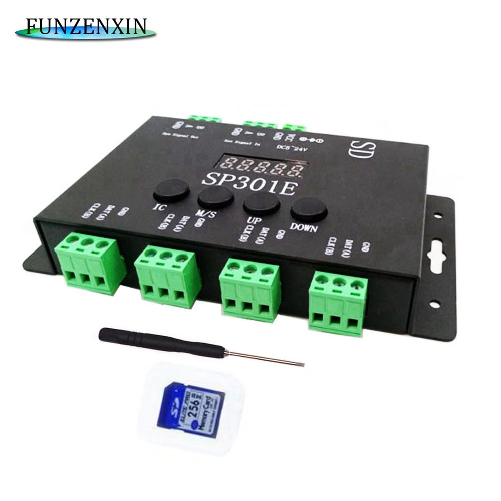 SP301E Led программируемый контроллер Syn сигнала и с sd картой для WS2811 WS2813 WS2812B SK6812