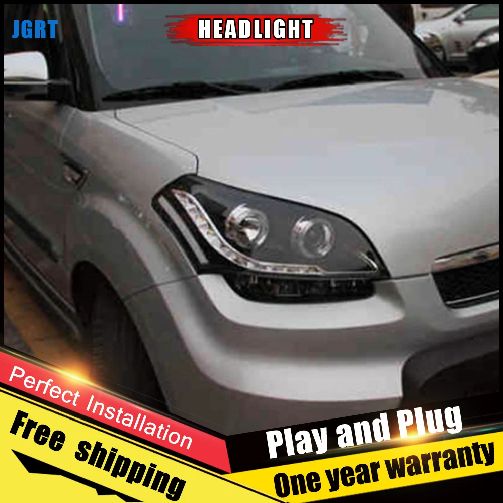2 шт. светодиодный Автомобильные светодиодные фары для Kia Soul 2009 2012|headlights for|h7 hidxenon