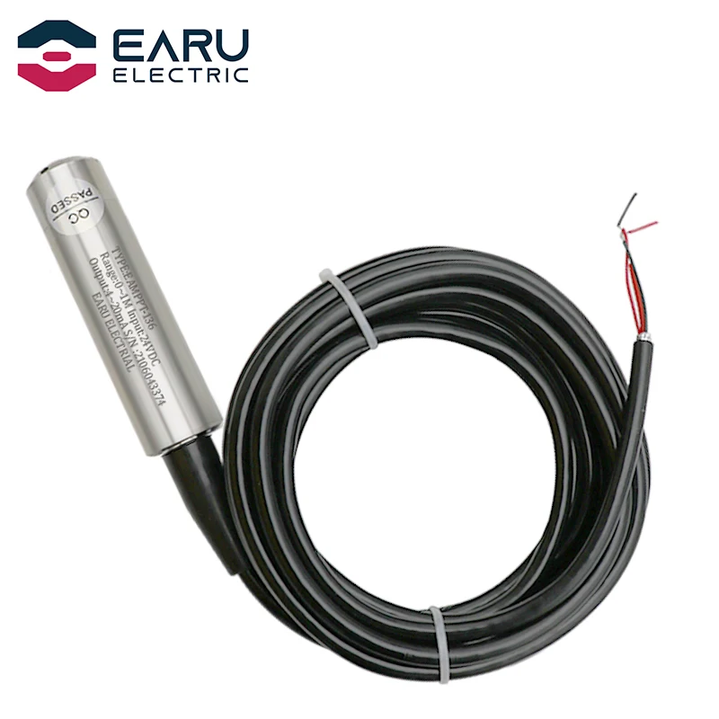 

4-20ma Output Integral Liquid Oil Water Level Sensor Transmitter Probe Detect Controller Float Switch 5m 10m 15m 20m for Pump