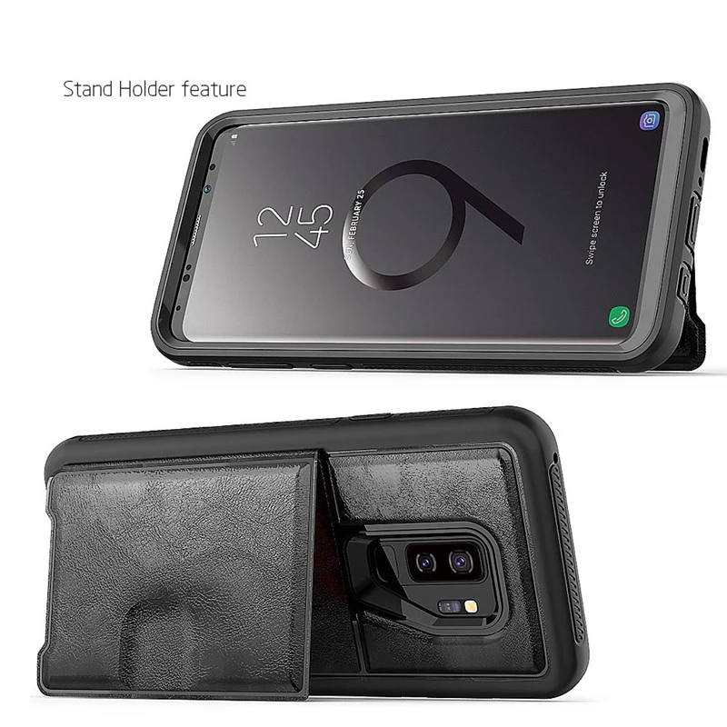 Тики-така ТПУ тонкий кожаный бумажник чехол для телефона для samsung Galaxy S10E S10 S9 S9 Plus Note 9 противоударный ультра тонкий смарт-чехол с откидной крышкой
