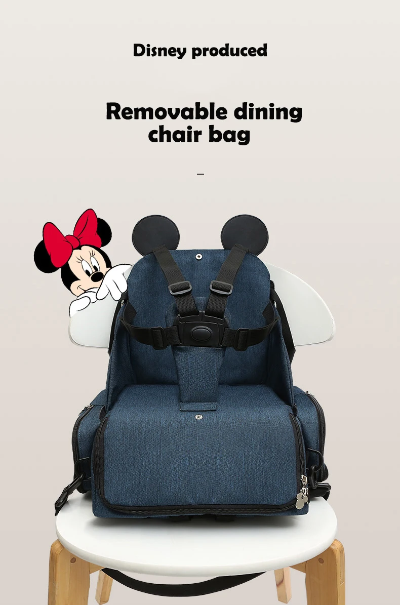 Disney Brand Dining Chair Bag Multifunctional Diaper Bag Nappy Organizer Backpack Nursing Bag For Baby Care Mother Handbag