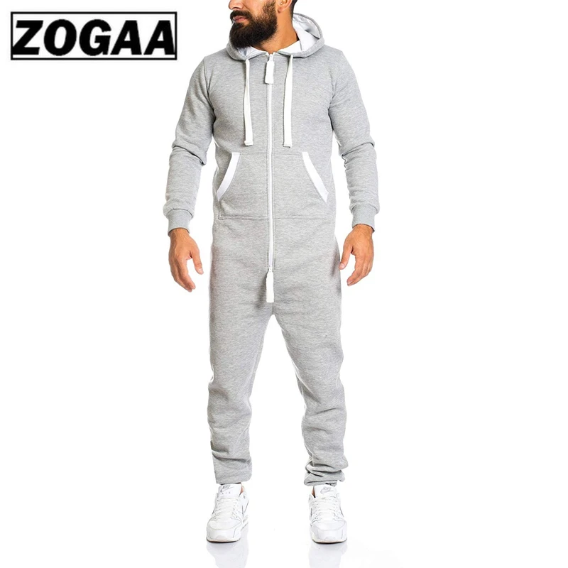 

ZOGAA 2020 men sets Brand New Men's Casual Sets Fashion Color Block Rompers Tracksuit For Men Sweatsuit Male Outfit Sportswear
