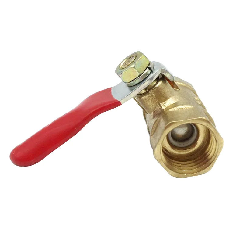 Pneumatic 1/4\'\' 3/8\'\' 1/2\'\' BSP Female Thread Mini Ball Valve Brass Connector Joint Copper Fitting Coupler Adapter Water, Air
