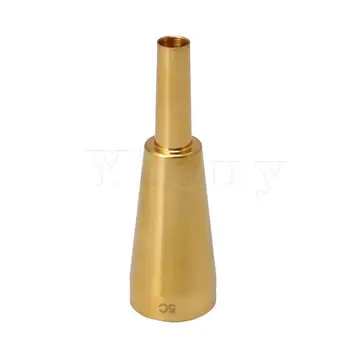 

Yibuy Gold Plated Metal Trumpets Mouthpiece Aggravation Style 5C Musical Parts