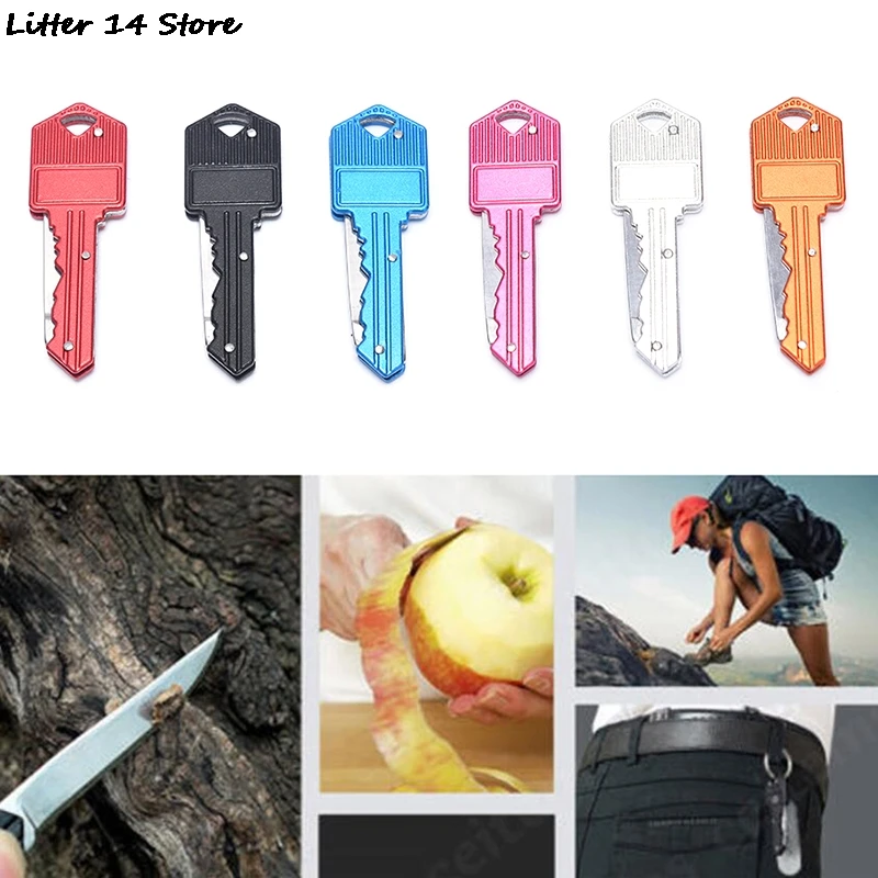 Mini Keyring Key Knife Multi Fruit Blade Keychain Fold Pocket Box Package Camp Peeler Outdoor Letter Open Peeling Survive | Инструменты