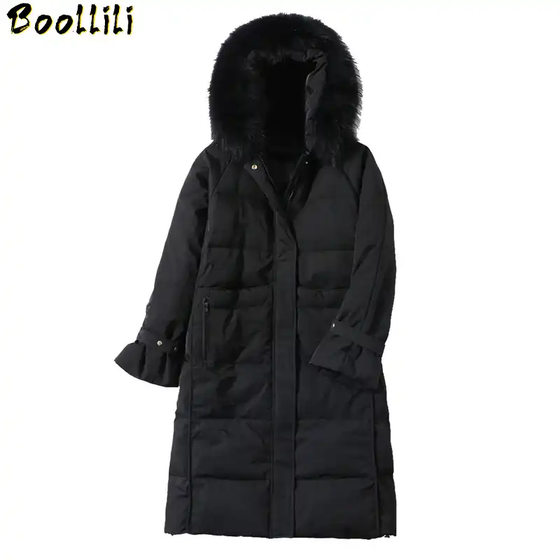 women's plus size long puffer coat