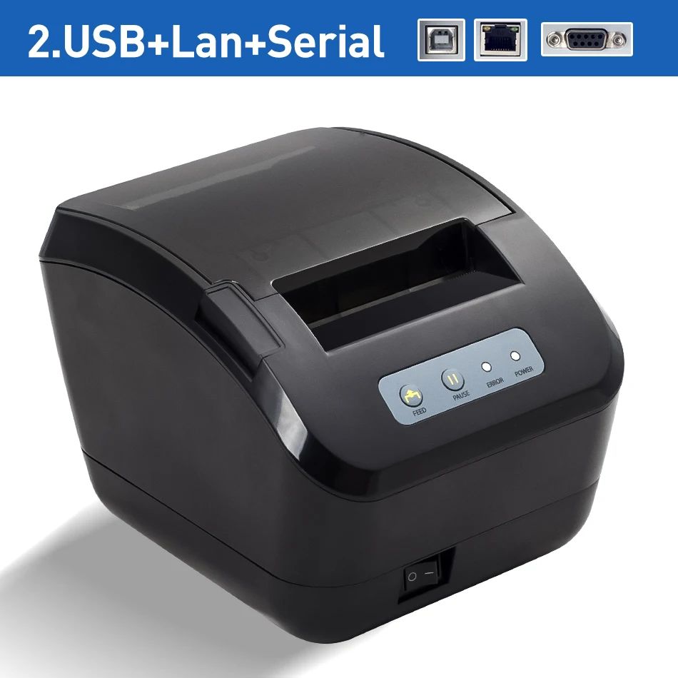 sticker printer mini 80mm Thermal Receipt POS Printer 3 inch label Barcode Sticker 1D 2D Printer with Bluetooth Wifi wireless Connection printer mini printer for stickers Printers