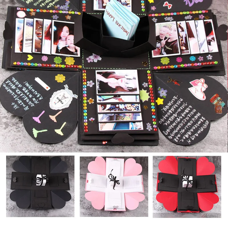 

Surprise Explosion Box Album Memory Scrapbook Photo Album Kits Anniversary Gift Home Office J99Store