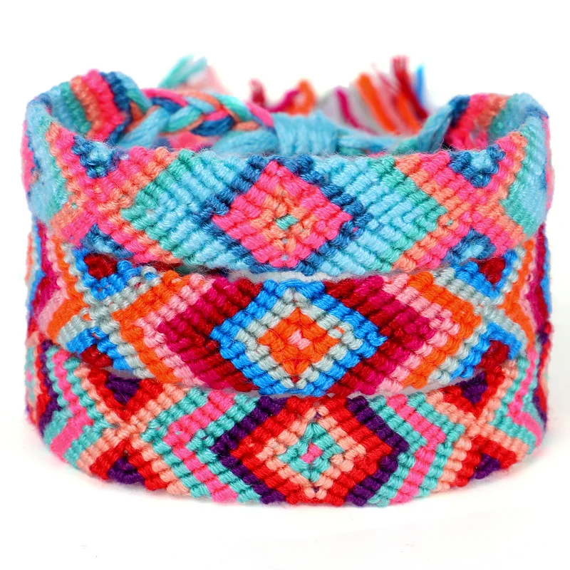 Boho сглаза многоцветный ручной тканый браслет дружбы для женщин и мужчин с узлом ручной работы Wayuu шикарный пляжный серфинговый ювелирный подарок