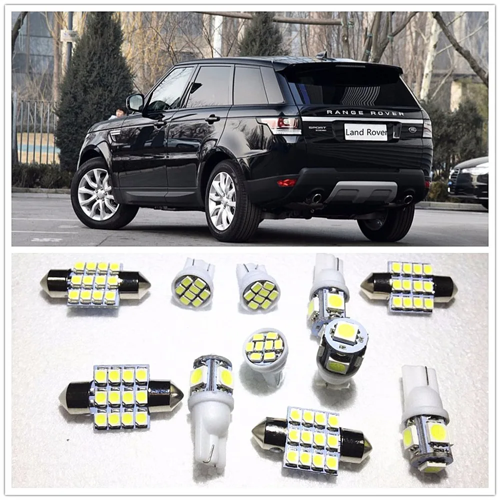 Range Rover Evoque LED Xenon White Interior Lights Bulbs Kit