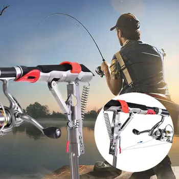

Automatic Adjustable Stainless Steel Spring Tip-Up Hook Fishing Rod Pole Bracket Holder Stand Support Rack Accessory