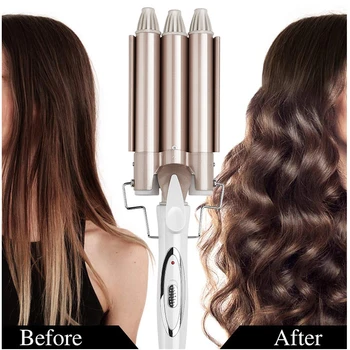 

Hair Curler Styling Three Stick Water Corrugated Egg Roll Irons Big Volume Perm Volume Aluminum Alloy Clip Wave Hair Curler Tool