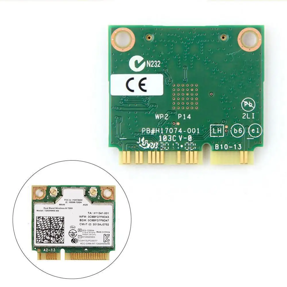 Двухдиапазонная беспроводная сетевая карта для Intel Dual Band card Mini 2 4G 7260 & 7260HMW 5G wireless AN