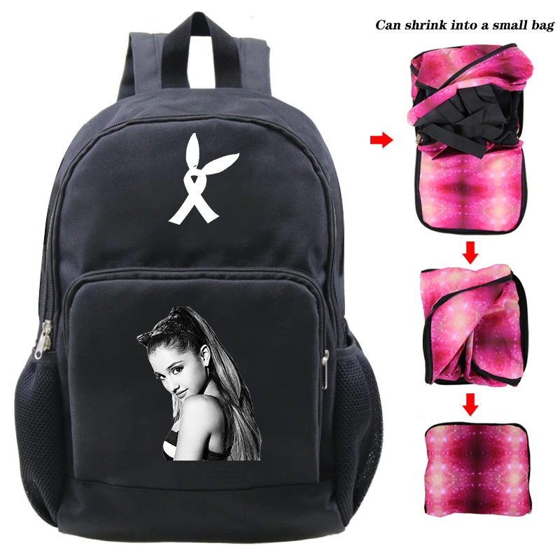 Ариана Гранде холщовый рюкзак складной рюкзак женские рюкзаки книжные сумки походный рюкзак для ноутбука школьные сумки для подростков девочек мальчиков - Цвет: 6