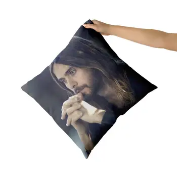 

Jared Leto Cotton Canvas custom pillow custom covers Throw Pillow Pillow Covers Sofa Pillow