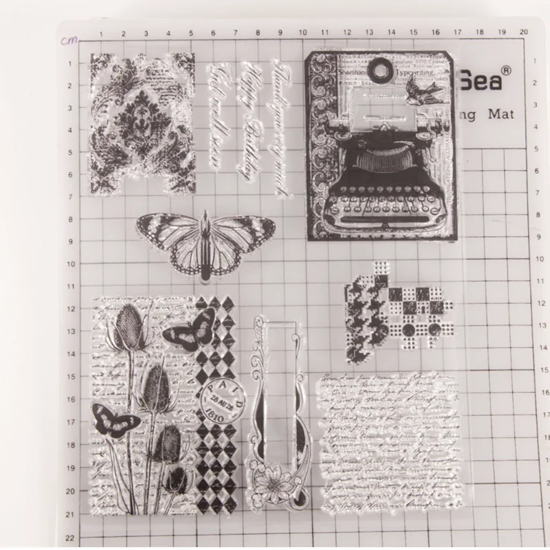 Transparent Butterfly Rubber Silicone Stamp Seal For DIY Scrapbooking Card Making Album Decoroation Crafts