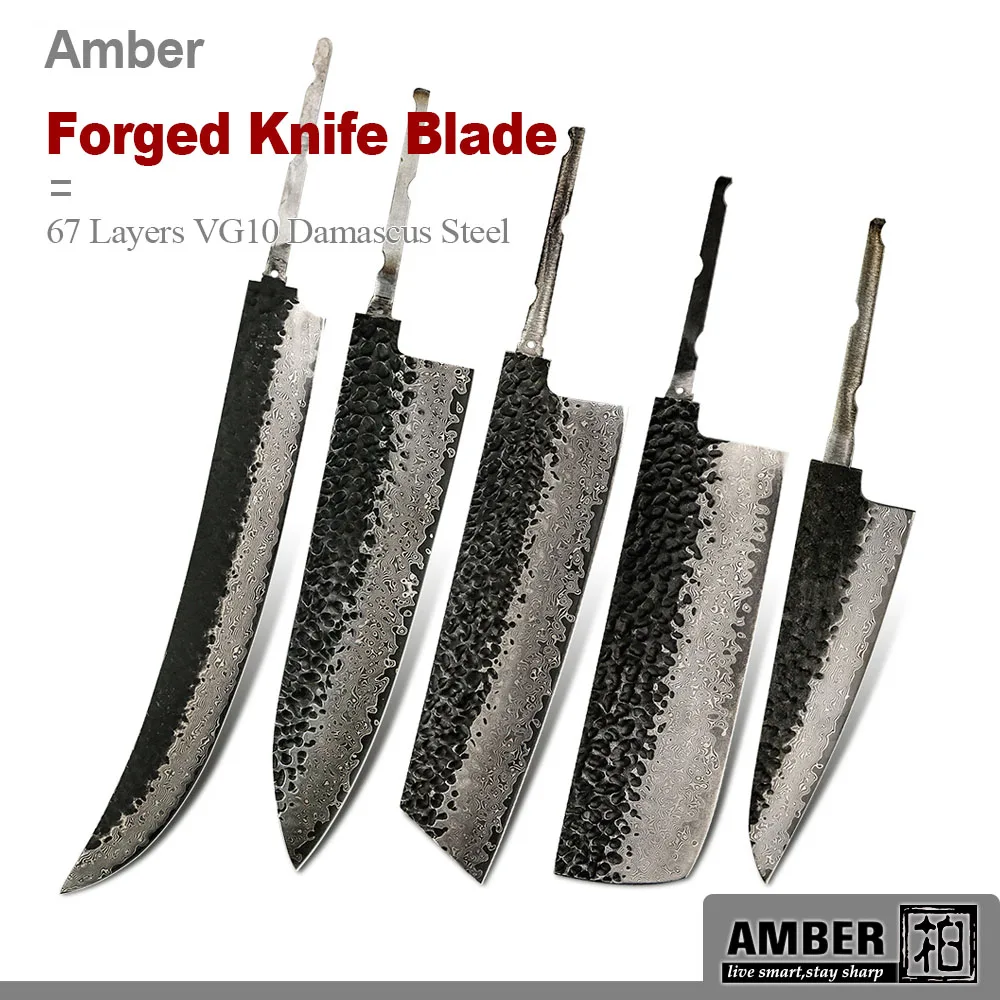 Amber 67 Layers VG10 Damascus Steel Blanks for Knives Japanese