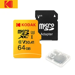KODAK – carte Micro SD, 32 go/64 go/128 go/256 go, 100 mo/s, TF, V30, U3, carte mémoire avec adaptateur SD 