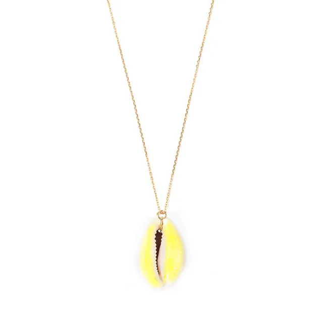 necklace Богемное Бохо хрустальное ожерелье с раковинами женское ожерелье с раковинами кулоны - Окраска металла: necklace