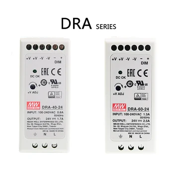 

DRA-40/60 -12/24V DIN RAIL Power Supply Meanwell Full range universal ac input for plant cultivation system
