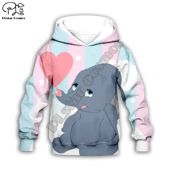 

Family clothing Kids Dumbo 3d print Cartoon Hoodies Chlid autumn long sleeve Sweatshirts autumn zipper Baby Girl boy kawaii pant