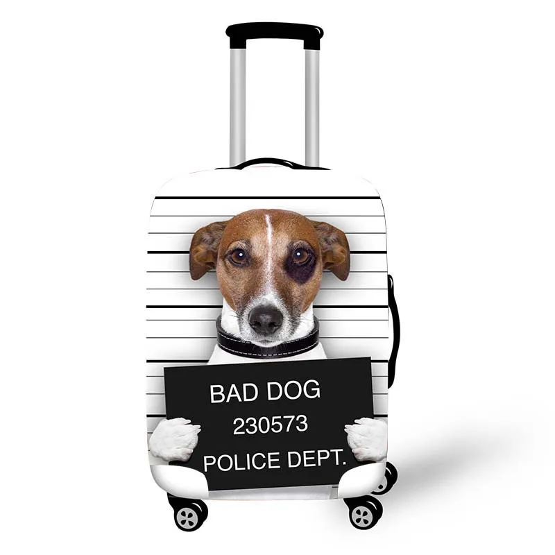 Funny Bad Guilty Dog Luggage Cover Travel Accessories Elastic Suitcase Protective Cover Anti-dust Case Covers For 18-28 Inch 3