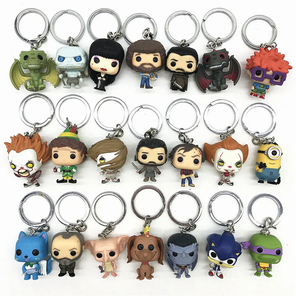

chuckie Dragon ball Minion Pendant Game OfThrones Movie TV Animation Vinyl Action Figure Keychain Model Toys