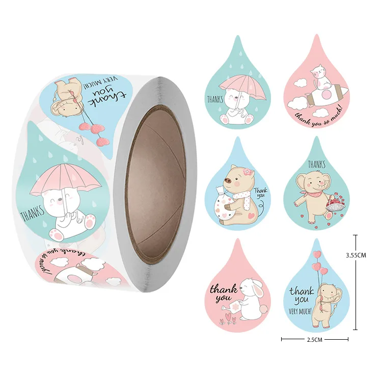 100-500pcs Children Reward Stickers Cute Animal Labels Encourage Stickers Stationery Stickers Wedding Baking Festival Decoration 