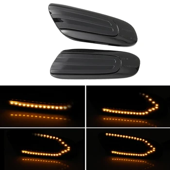 

1 Pair For BWM Mini Cooper F55 F56 F57 2014- 2020 Dynamic LED Fender Marker Light Side Marker Lamp light Amber light smoke lens