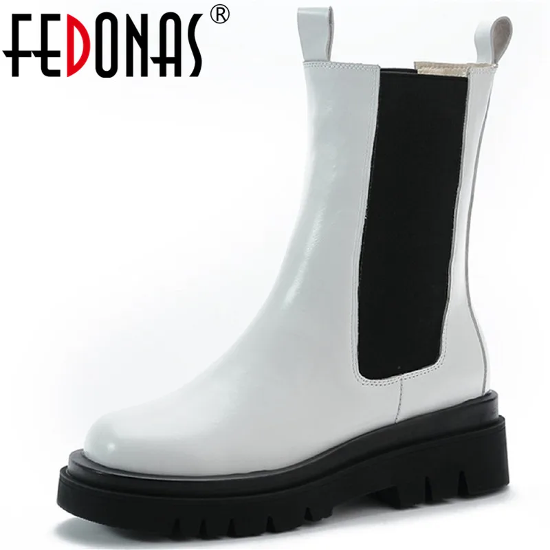 FEDONAS Women's Ankle Boots Female Women Shoes 2020 Autumn Winter Thick Heels Shoes Woman Elegant Wedding Basic Boots Boots
