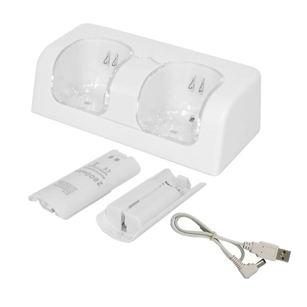 

Stand Gamepad Dual Station Charging Dock LED Light Remote Controller Charger For Nintend For Wii