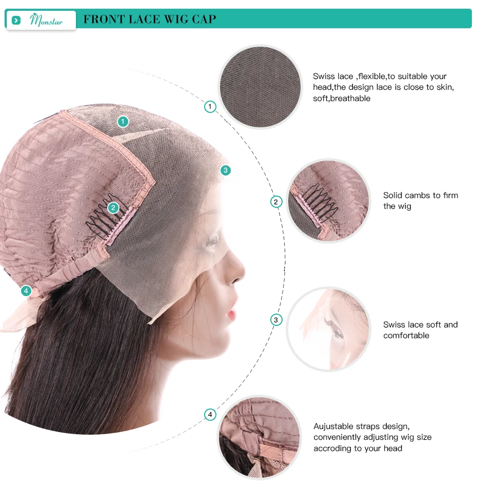 250 Density Brazilian 13x6 Glueless Lace Front Human Hair Wigs