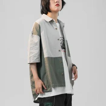 

2020 New Arriva Shirts Blouse Women Vintage Oversized Harajuku Plaid Shirt Button Up Retro Long Blouse Feminina Blusa women