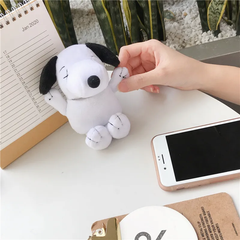 Чехол с плюшевой куклой Peanut Dog для Airpods 2, наушники с Bluetooth, теплый защитный чехол для Apple Airpods, беспроводные наушники с крючком