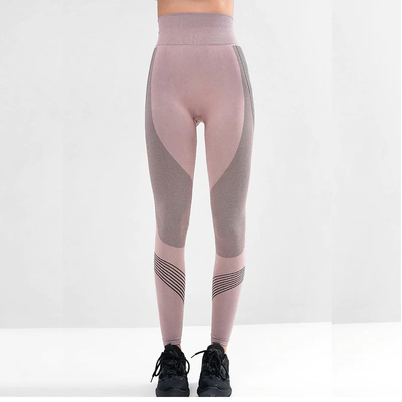 Compression Бесшовный для спорта спортивная одежда Спортивные Леггинсы для занятий йогой, женские, с высокой талией животик Управление леггинсы штаны для йоги