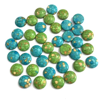 

20PCS Natural Stones turquoise Jade Stone Cabochon No Hole Beads for Making Jewelry DIY Ring accessories Scattered beads