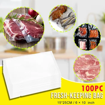 

100pc Vacuum Fresh-keeping Bag Sealer Food Storage Keep Fresh Food Shield Bag Rollers Food Storage Bags Kitchen Packaging Tool