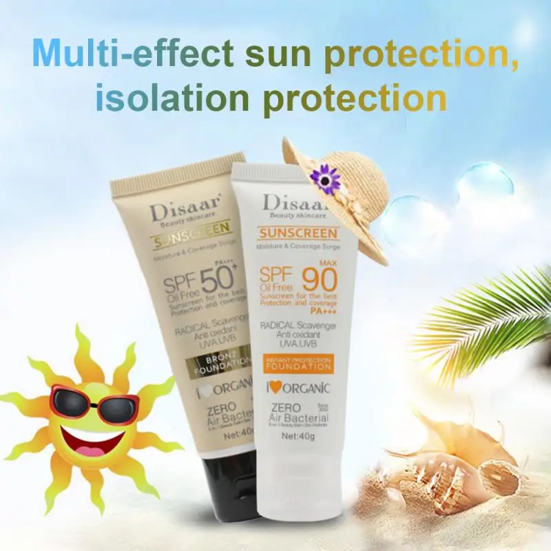 40g Disaar Beauty Facial Sunscreen Skin Care Spf Max 90 Oil Free Moisture Coverage Suncreen For Surge the Best Anti Oxidant | Красота и