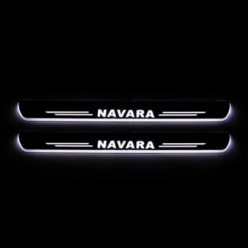 

Moving LED Welcome Pedal Car Scuff Plate Pedal Door Sill Pathway Light For Nissan Navara NP300 2015 - 2018